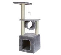 MEDAS PRO - Arbre à chat avec grotte - Grand arbre à chat douillet - Noir et blanc - Arbre à chat - Tour à chat - Meuble stable pour chat - Grotte pour chat - Accessoires pour chat - Grande tour pour