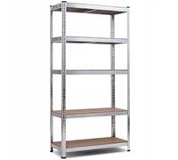 MEDAS PRO Étagère de rangement métallique 3 en 1 pour cave, buanderie, garage et cellier - Dimensions : 180 x 90 x 40 cm, avec 5 étagères en MDF, cadre en acier