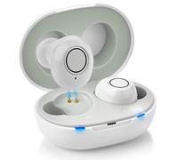 MEDca Appareil personnel numérique nouvelle génération intra-auriculaire avec réduction du bruit - Ensemble de 2 pièces rechargeables ITE, étui de chargement portable, blanc