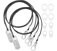 MEDca Clips pour prothèses auditives - Support de protection avec cordon anti-perte - Corde avec boucles et clip et clip de sécurité Idéal pour les prothèses auditives derrière l'oreille (Pack de 2)