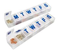 MEDCA Pilulier Semainier, Planificateur de Pilule 7 jours Très Grand, 2 packs