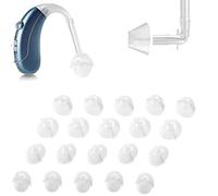 MEDca Standard Receiver Tulip Domes Compatible with GN Sure Fit - 20-Pcs Universal Invisible Tip Replacement Ear Domes for BTE PSAP and Open Fit Models, Clear (dômes d'oreille de remplacement).