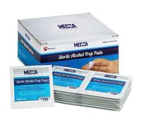 MEDca Tampons de préparation à l'alcool, stériles, moyens, paquet de 200 sachets de 2 couches