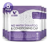 Medcosa Charlotte avec Shampoing Sans Rinçage - Lot 5 Paquets de Bonnet Shampooing Sec avec Aloe Vera Vitamine E et Camomille - Charlotte pour Lavage de Cheveux Sans Eau