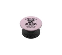 Meddle Not in The Affairs of Dragons Funny Dragon PopSockets PopGrip Adhésif