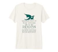Meddle Not in The Affairs of Dragons Funny T-Shirt Haut de Gamme