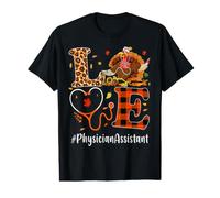 Médecin Assistant Amour Thanksgiving Léopard Drôle Turquie T-Shirt Graphique avec Valeur