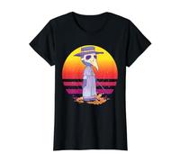 Médecin de la peste Style Bande dessinée Médecins de la T-Shirt Graphique avec Valeur, Femme, Noir, XL