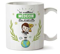 médecin. Tasses Originales de café et Petit-déjeuner à Donner Travailleurs Professionnels - Meilleur médecin du Monde - Céramique 350 ML