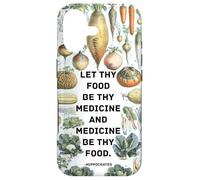Médecine Hippocrate avec Dicton inspirant avec légumes Coque pour iPhone 17