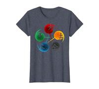 Médecine Traditionnelle Chinoise 5 éléments, Cadeau Qi T-Shirt, Femme, Bleu Chiné, XXL