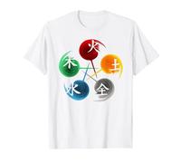 Médecine Traditionnelle Chinoise 5 éléments, Cadeau Qi T-Shirt, Homme, Blanc, S