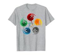 Médecine Traditionnelle Chinoise 5 éléments, Cadeau Qi T-Shirt, Homme, Gris Chiné, 3XL