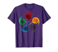 Médecine Traditionnelle Chinoise 5 éléments, Cadeau Qi T-Shirt, Homme, Violet, XL