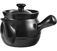 Médecine Traditionnelle Chinoise Pot De Santé Casserole en Céramique Pot De Médecine à Haute Température Pot De Ragoût en Porcelaine 2,6 L pour Médicament à Mo, Black, 3.5L/ for Drug Within 330g