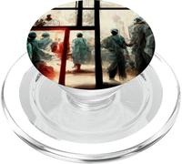 Médecins Volontaires Hôpital Moderne Frontières Art Humanitaire PopSockets PopGrip pour MagSafe