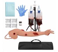 MedEduQuest Entraîneur de bras d'emballage de plaie, simulateur de contrôle d'hémorragie pour l'entraînement au garrot et à l'arrêt du saignement, moyen