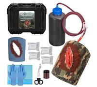 MedEduQuest Kit d'entraînement pour les plaies de cuisse couvertes, kit d'entraînement Stop The Bleed, kit de contrôle des saignements pour cours de médecine - Boîte tactique