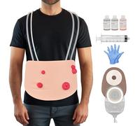 MedEduQuest Kit d'entraînement pour stomie portable, modèles de stomie pour l'éducation médicale, kit de pratique de stomie pour démonstration pédagogique