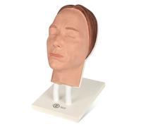 MedEduQuest Modèle de formation du visage de mannequin d'injection de silicone, modèle de tête de maquillage avec des problèmes faciaux courants pour l'enseignement du micro-plastique