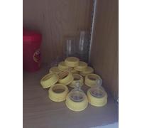 Medela Bottle Nipple Collars Rings New! For Slow or Medium Flow Wide Base (2 Collars)