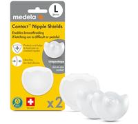 Medela Bouts de sein en silicone Contact Medela, design ultra-fin et souple, fabriqués sans BPA, 1 paquet de 2 bouts de sein (24 mm) et étui