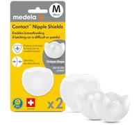 Medela Bouts de sein en silicone Contact Medela, design ultra-fin et souple, fabriqués sans BPA, 1 paquet de 2 bouts de sein (16 mm) et étui
