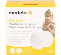 Medela Coussinets d'Allaitement Lavables Safe & Dry - lot de 4