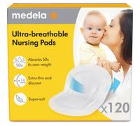 Medela Coussinets d'allaitement ultrarespirants Medela, hautement absorbants, design discret pour un port confortable, lot de 120