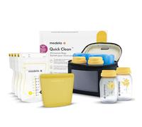 Medela kit de conservation du lait maternel tout-en-un avec biberons de 150 ml, sachets Easy Pour et réutilisables, sachet pour micro-ondes Quick Clean et sac isotherme avec poche de glace profilée