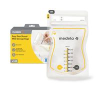 Medela Lot de 100 sacs de rangement pour lait maternel Easy Verser - 210 ml - Jetables et étanches - Avec protection du lait maternel - Recyclables et sans BPA