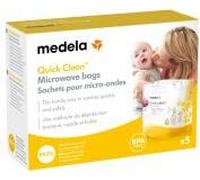 Medela Sachets Quick Clean pour micro-ondes – Élimine 99,9% – 5 pièces