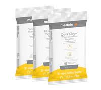 Medela Quick Clean Breast Pump and Accessory Wipes 90ct, 3 Packs of 30 Count, Resealable, Convenient and Hygienic On The Go Cleaning for Tables, Countertops, Chairs, and More