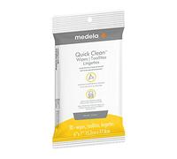 Medela Quick Clean Breast Pump and Accessory Wipes, Resealable Pack, Convenient Hygienic On The Go Cleaning for Tables, Countertops Chairs and More, 30 Count