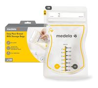 Medela sachets de conservation pour lait maternel Easy Pour, capacité de 210 ml, conception anti-fuite avec protection du lait, fabriqués sans BPA, jetables, lot de 100