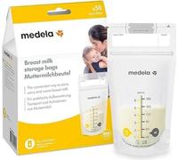 Medela - Sachet de conservation pour lait maternel Medela - double glissière de sécurité, bords renforcées, sans BPA, 180ml, Lot de 50