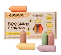 Medenka Crayons à la cire d'abeille pour tout-petits - Pastel | Cire d'abeille européenne 100 % pure, certifiée et non toxique | Sans danger pour les enfants de 1 an et plus | Parfum naturel de miel |