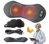 Medevia DeepComfort Pad de massage électrique 3 en 1 - Soutien dorsal ergonomique avec soutien lombaire optimal, massage thermique, traction et vibration pour la taille (batterie B)