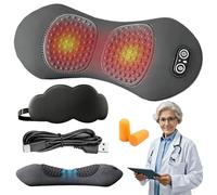 Medevia DeepComfort Pad de massage électrique 3 en 1 - Soutien dorsal ergonomique avec soutien lombaire optimal, massage thermique, traction et vibration pour la taille (USB-B)