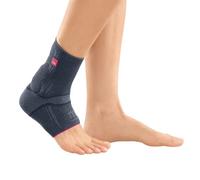medi Achimed Chevillère en tricot pour homme et femme - Attelle d'Achille, bandage de pied compressif, post-chirurgical, stabilisation modérée de la cheville, II, argenté