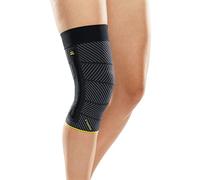 medi Genumedi E+motion 3.0 Genouillère sportive 3D avec pelotte de quartz de silicone | Taille : IV | Bande adhésive Perfect Fit | Facile à enfiler | Pelotte ajustée | Anti-odeurs & thermorégulatrice