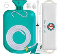 Medi Grade Trousse Lavement Intestinal Qualité à Domicile 2 Litres, Turquoise - Kit Lavement Colon - Enema Kit Comprend une Poche Lavement Réutilisable Accessoires Instructions Sac de Transport
