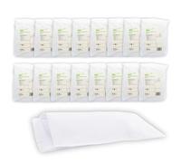 Medi-Inn+ Lot de 16 paquets de 100 gants de toilette jetables en molleton blanc 75 g/m² 22 x 15 cm pour bébés, enfants et adultes