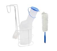 Medi-Inn Urinal PP 1000 ml pour homme laiteux avec support de lit et brosse de nettoyage