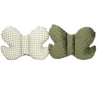 Medi Partner Oreiller pour bébé Papillon 100% coton en peluche Minky pour enfant soutien du cou pour voiture poussette voyage sommeil oreiller cervical rouleau de répétition