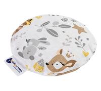 Medi Partners Coussin chauffant en noyaux de cerises pour bébé 180 g rond 15 cm 100% coton naturel chaleur + thérapie par le froid (Cerf)