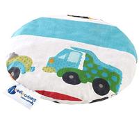 Medi Partners Coussin chauffant en noyaux de cerises pour bébé 180 g rond 15 cm 100% coton naturel chaleur + thérapie par le froid (voitures turquoise)