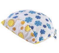 Medi Partners Coussin chauffant en noyaux de cerises pour bébé 180 g rond 15 cm 100% coton naturel chaleur + thérapie par le froid (soleil/flocons de neige)