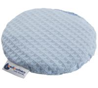 Medi Partners Coussin chauffant en noyaux de cerises pour bébé 180 g rond 15 cm 100% coton naturel chaleur + thérapie par le froid (Bleu Clair)
