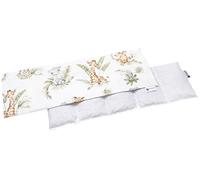 Medi Partners Bouillotte Noyau de Cerise Micro-onde Coussin Chauffant Micro Onde noyaux de cerise 60x20cm 800g 100% coton 5 Chambres par le froid Taie d'oreiller amovible (Safari)